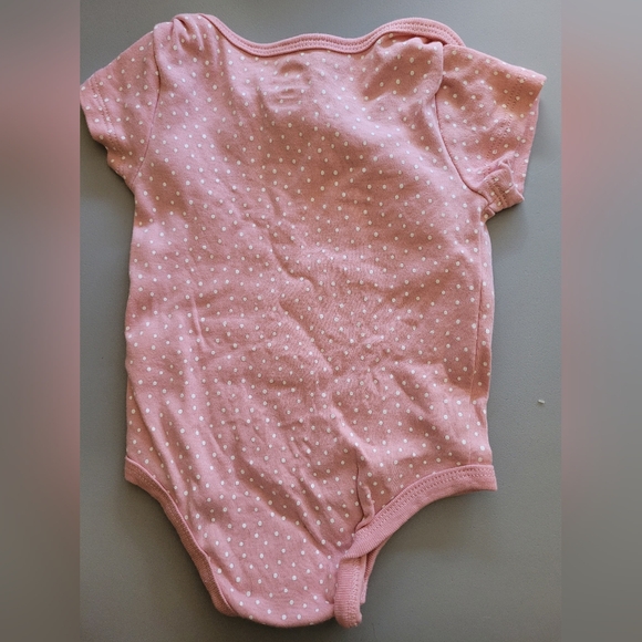Rococo 12m Pink Polka Dot Baby Onesie - Picture 3 of 3